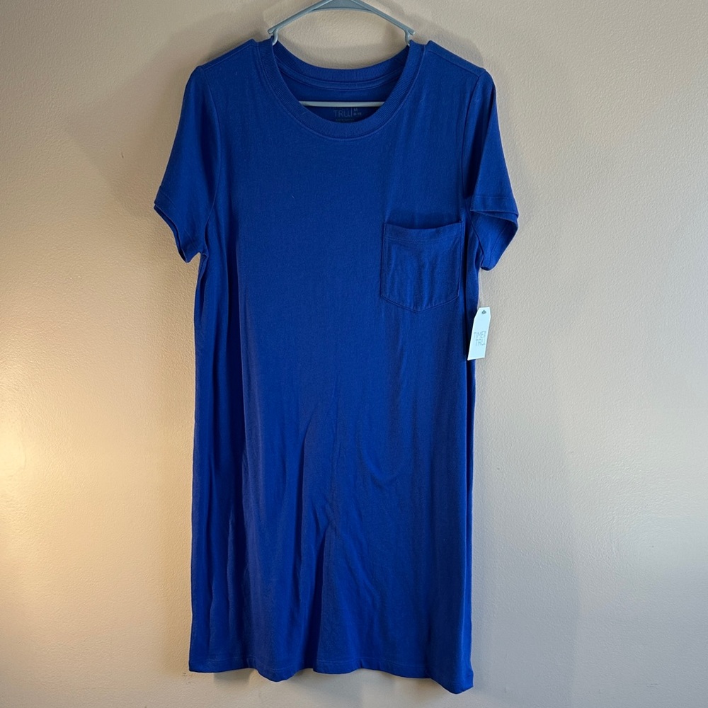 Time and Tru Blue Midi Dress